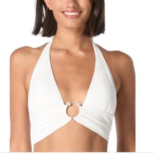 Carmen Marc Valvo Women's Halter Embellished Bikini Top